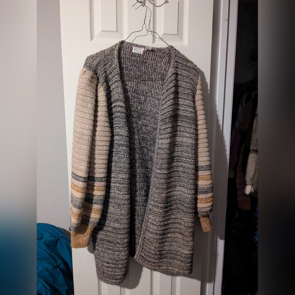Cozy Multicolor Open-Front Cardigan